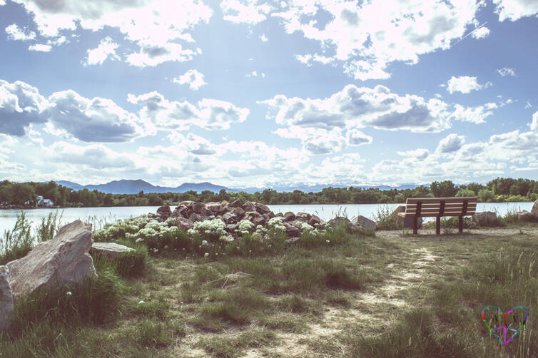 Waneka Lake with Bench
