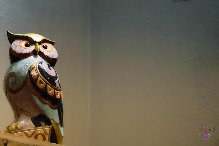 An owl figure used by Conundrum Escape Rooms